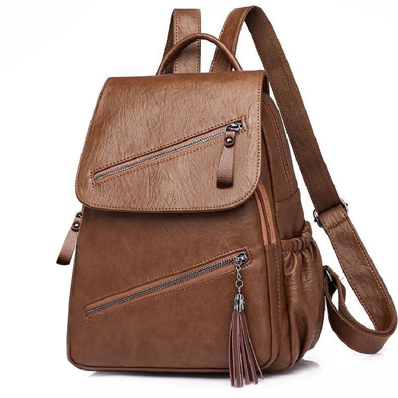 Pu Soft Leather Casual Backpack