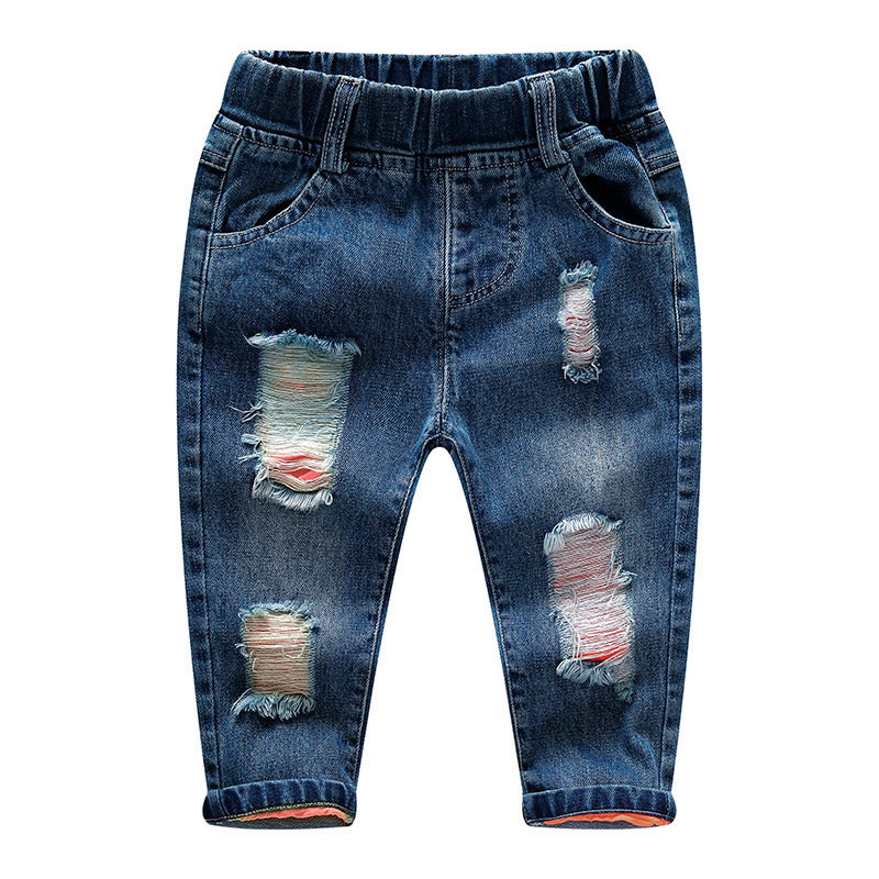 Children's ripped denim