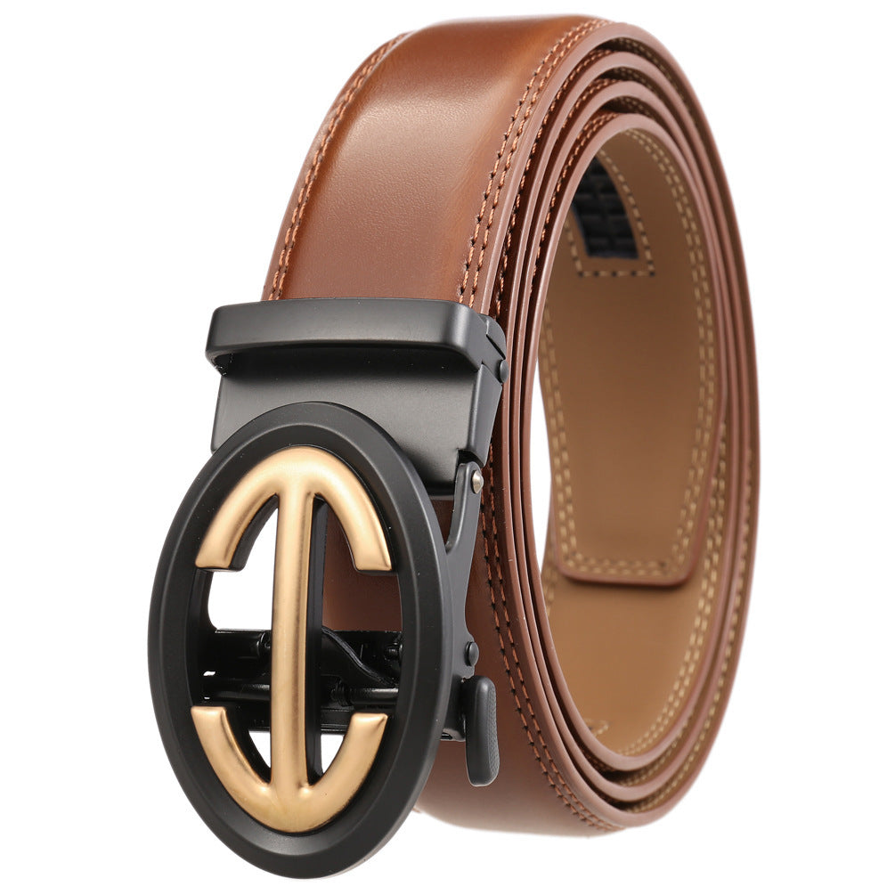 Two-layer Cowhide Automatic Buckle