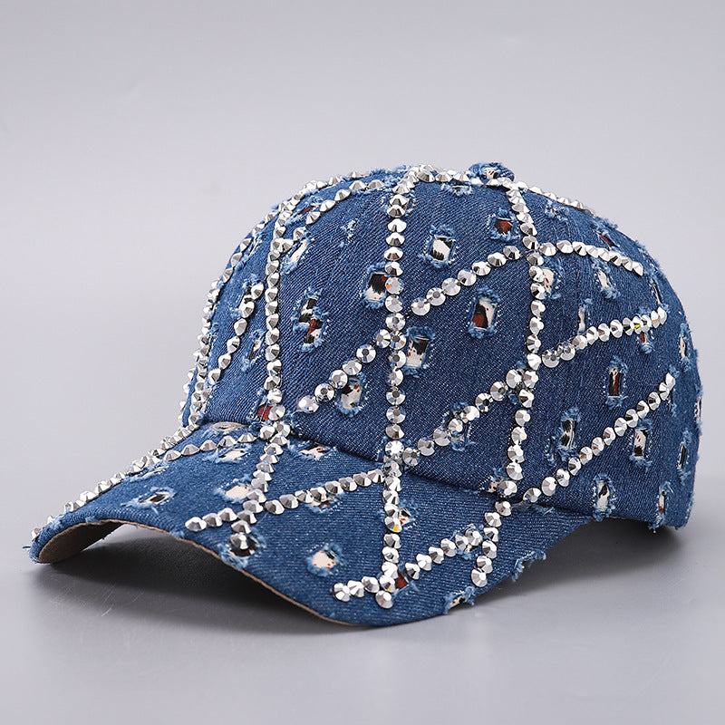 Diamond Leopard Rhinestone Cap