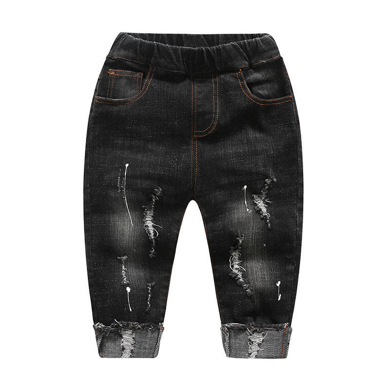 Children's ripped denim