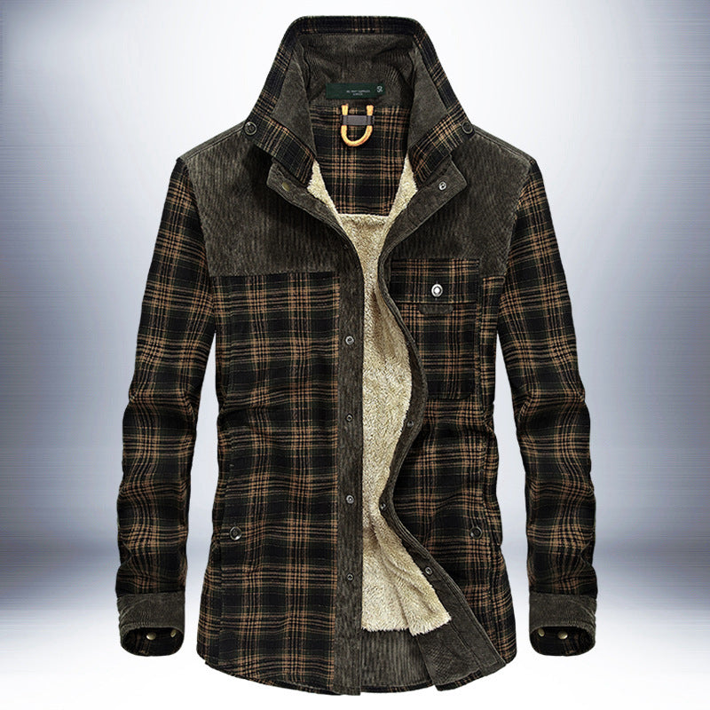 Plaid Military Jacket