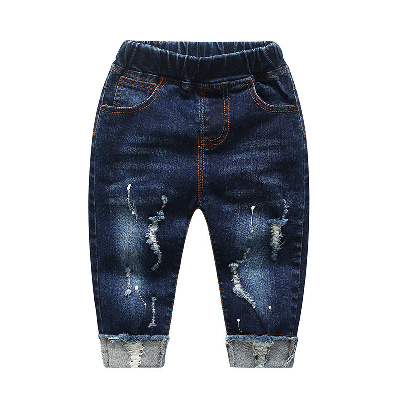 Children's ripped denim