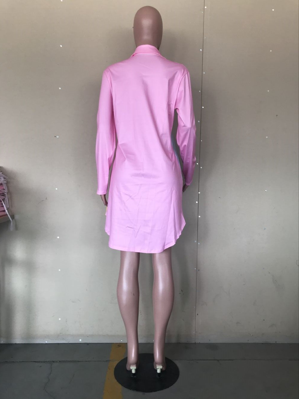 Mid-length Color Printed Shirt Dress