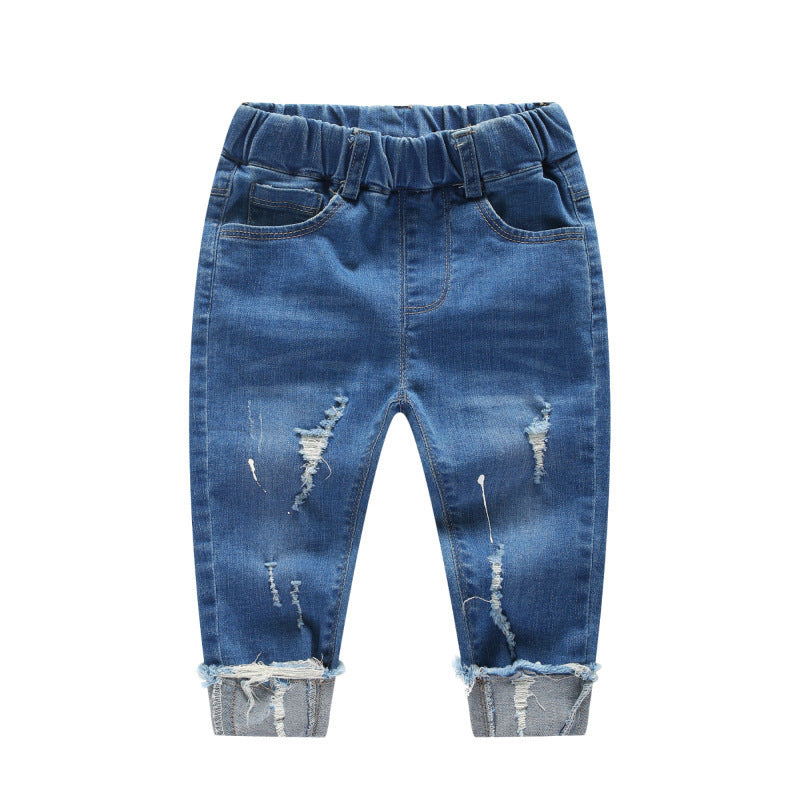 Children's ripped denim