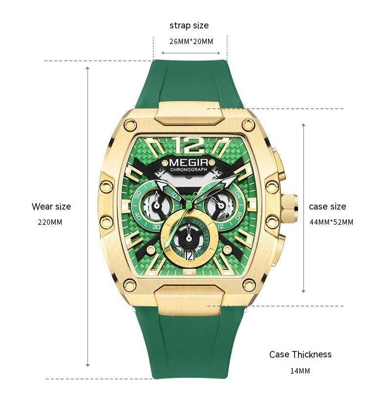 Wine Barrel Megia Multi-function Sports Watch