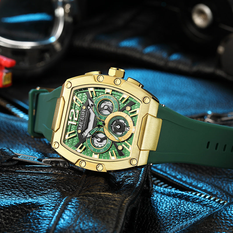 Wine Barrel Megia Multi-function Sports Watch