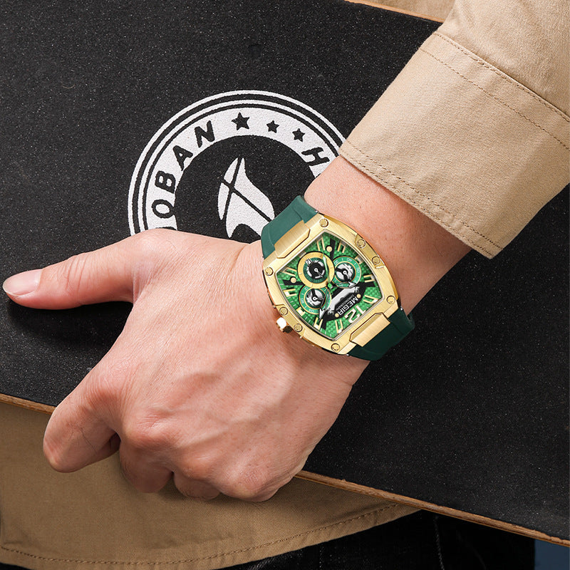Wine Barrel Megia Multi-function Sports Watch