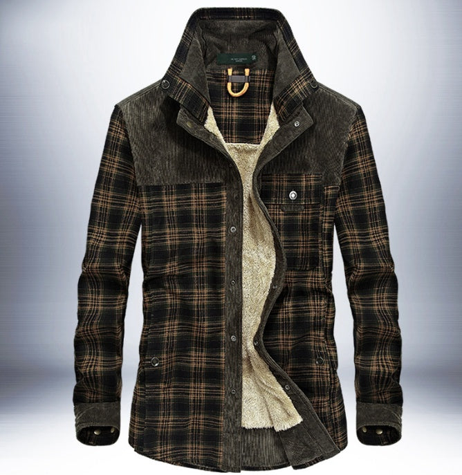 Plaid Military Jacket
