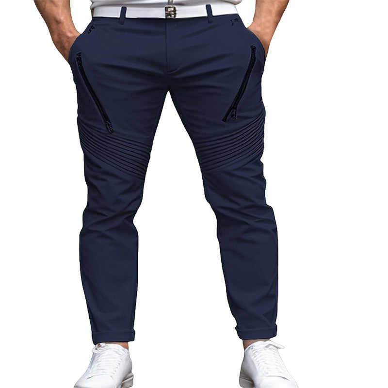 Pleated Slim Pencil Skinny Pants