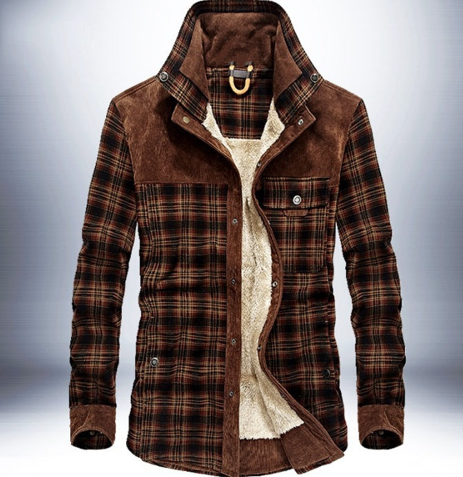 Plaid Military Jacket