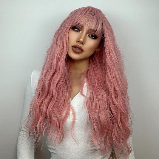 Air Bang, Wavy & Long Curly Chemical Fiber Wig