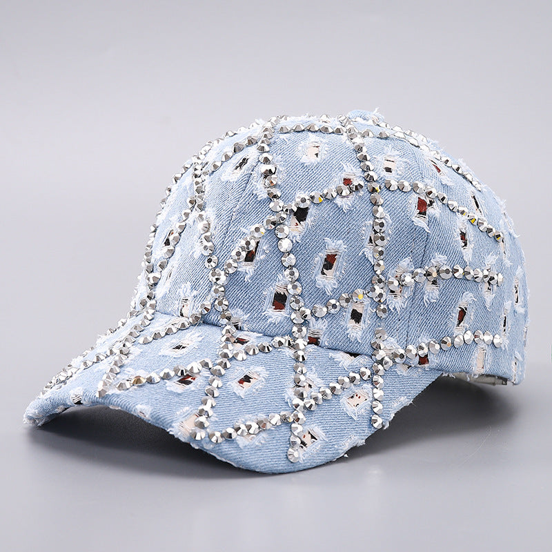 Diamond Leopard Rhinestone Cap