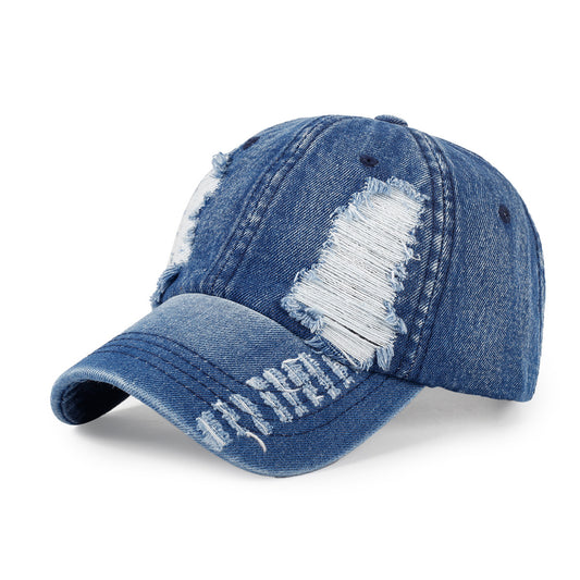 Ripped Denim Cap