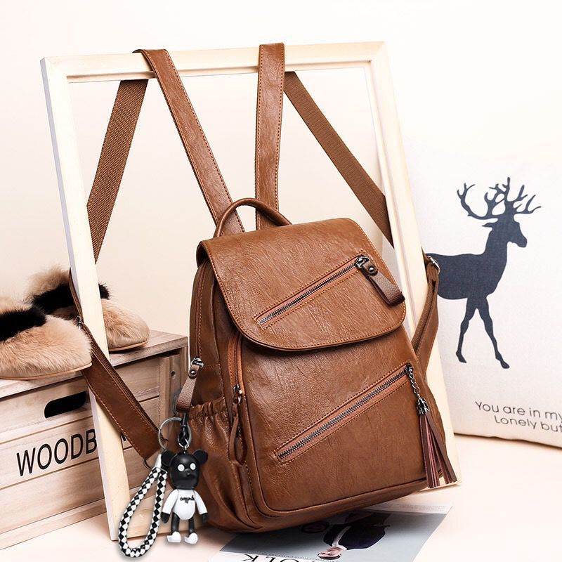 Pu Soft Leather Casual Backpack
