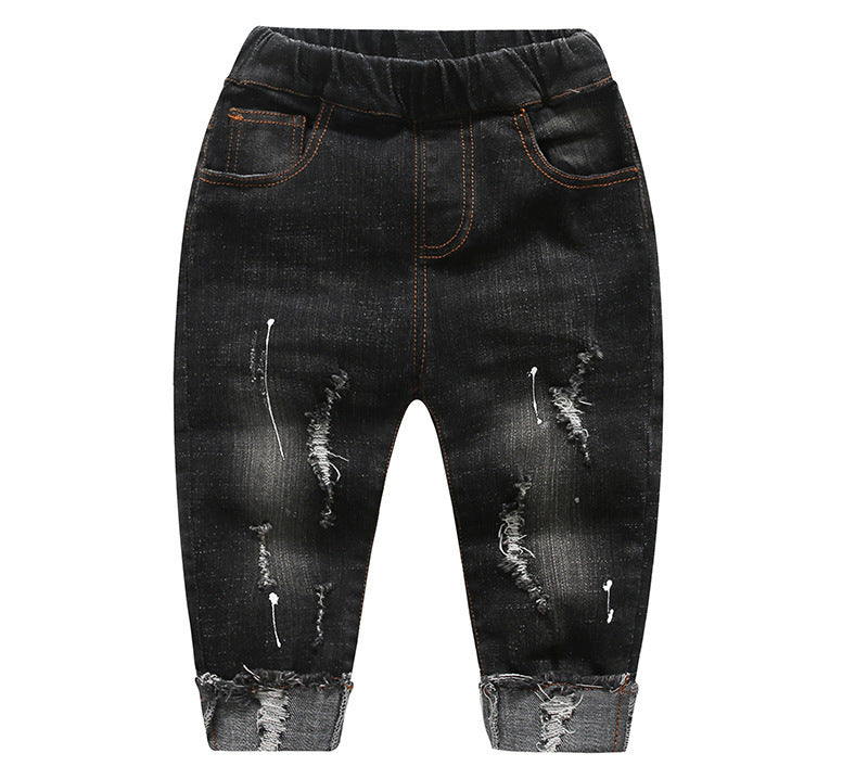 Children's ripped denim