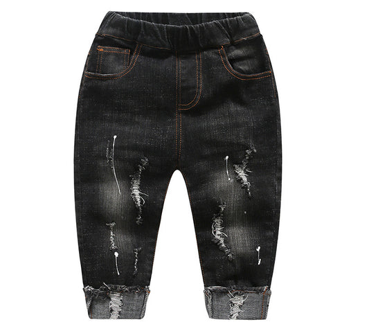 Children's ripped denim