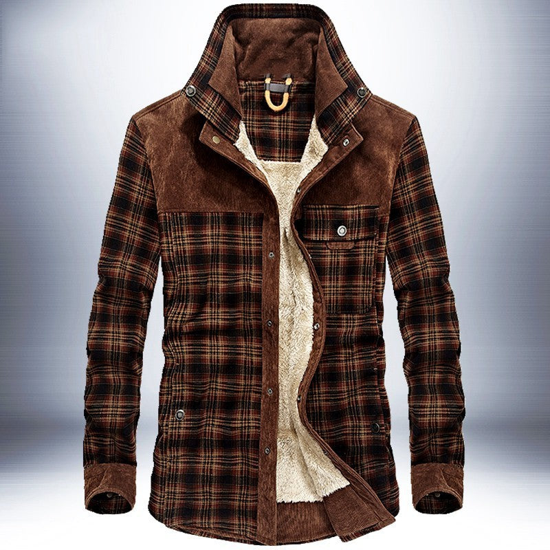 Plaid Military Jacket
