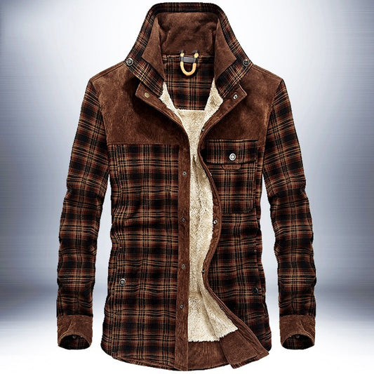 Plaid Military Jacket