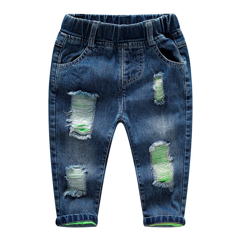 Children's ripped denim