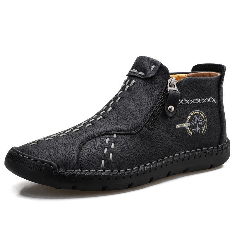 High-top Handmade Leather Boots