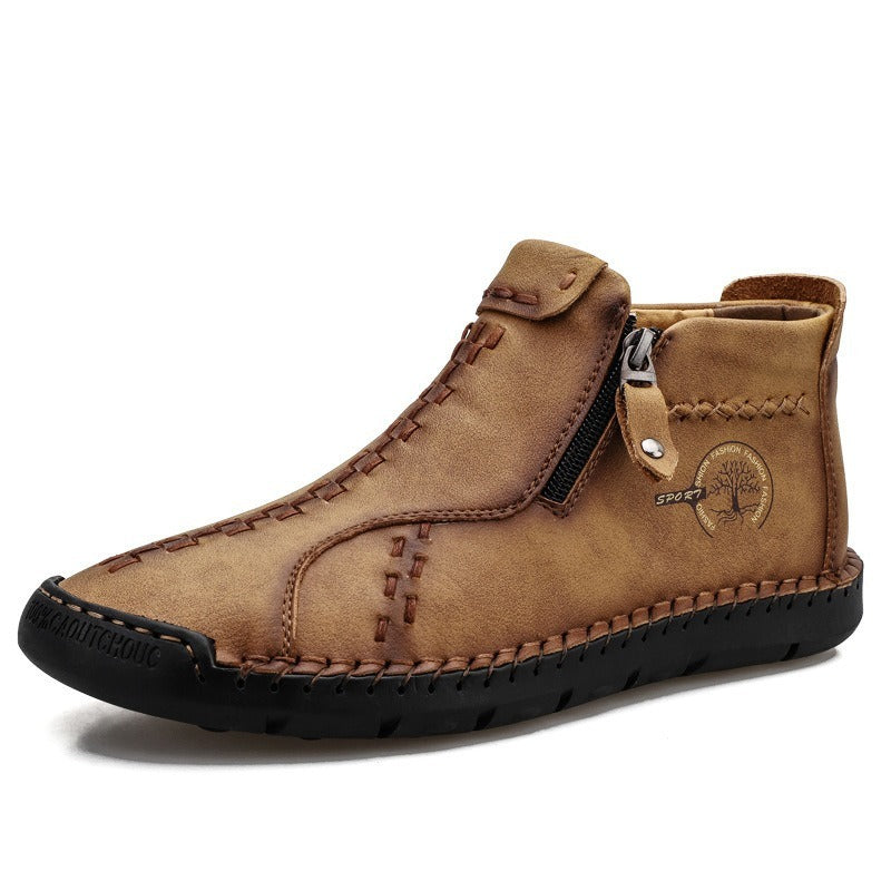 High-top Handmade Leather Boots
