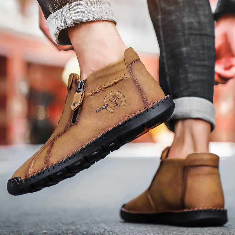 High-top Handmade Leather Boots