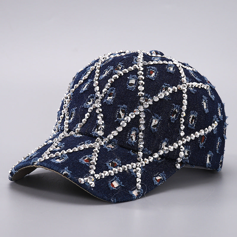 Diamond Leopard Rhinestone Cap