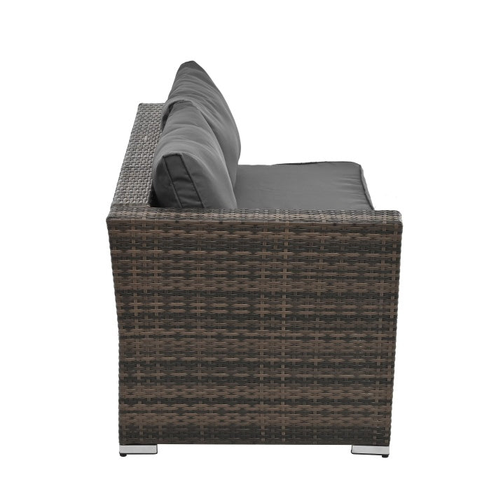 Outdoor Seasonal 4 Set Wicker Furniture With Tempered Glass Table