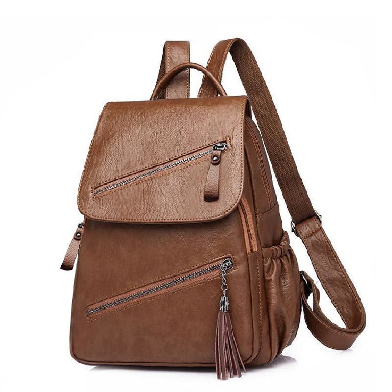 Pu Soft Leather Casual Backpack