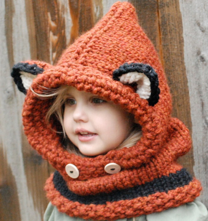 Knitted Earmuffs cape