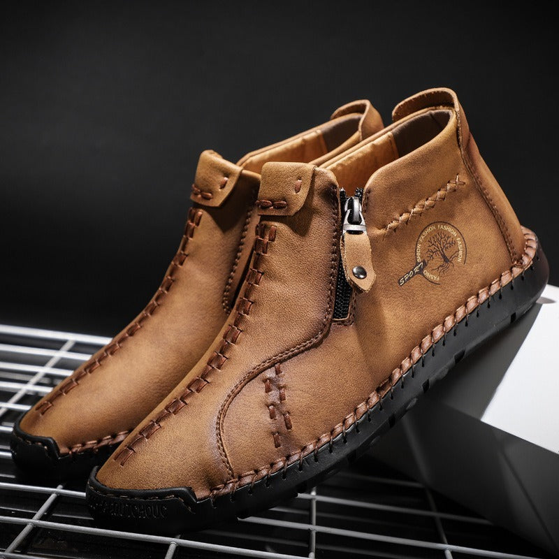 High-top Handmade Leather Boots