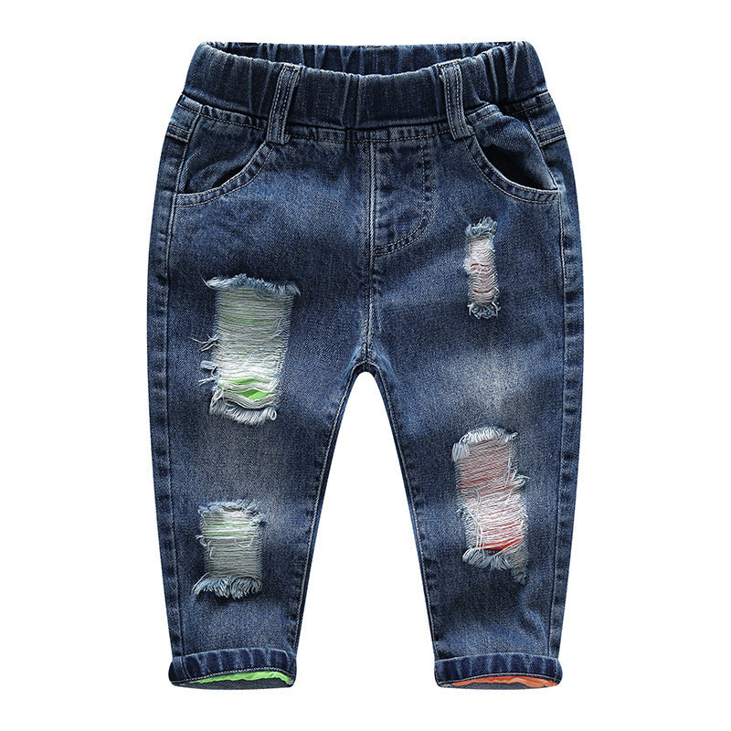 Children's ripped denim