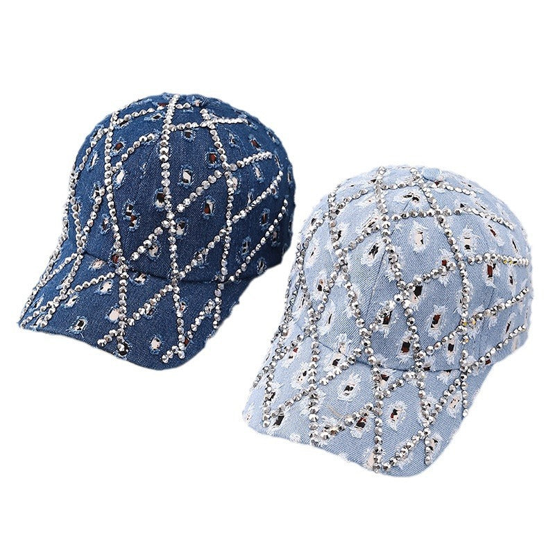 Diamond Leopard Rhinestone Cap