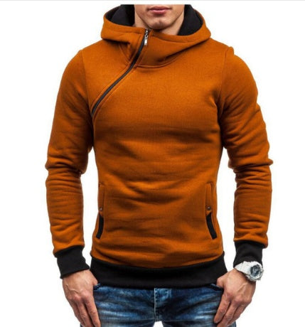 Side Chest Zip Brand Hoodie