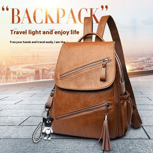 Pu Soft Leather Casual Backpack