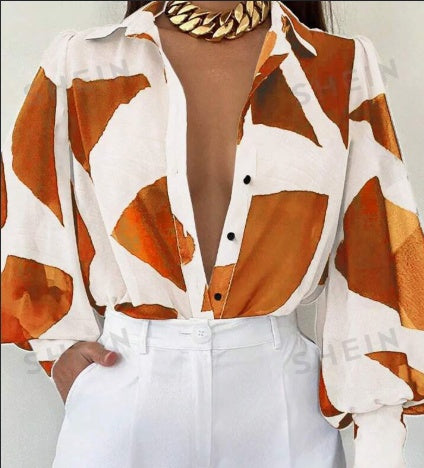 Lantern Sleeve Blouse