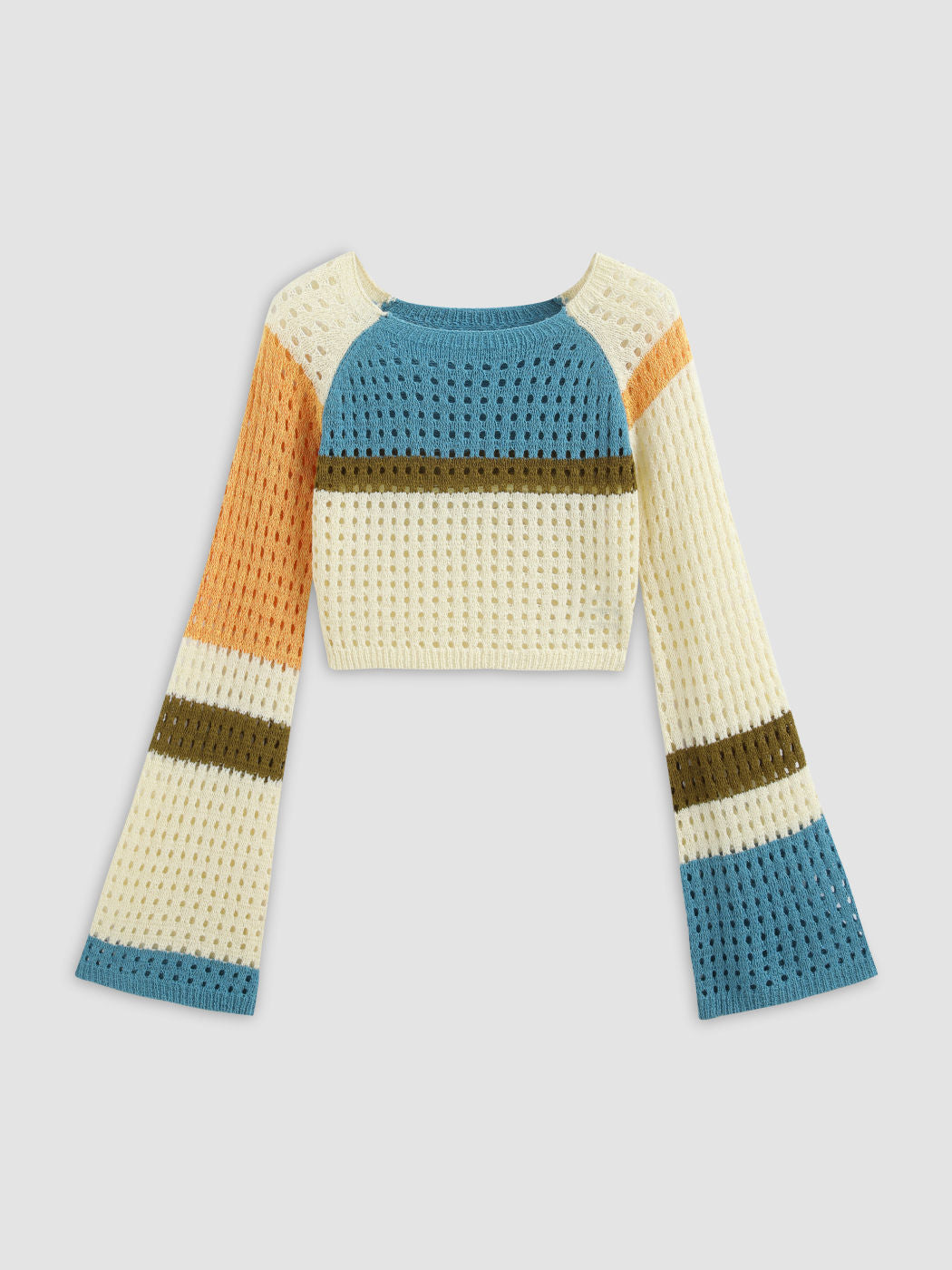 Hollow Short Waist Knit Sweater