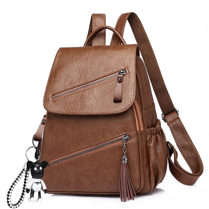 Pu Soft Leather Casual Backpack