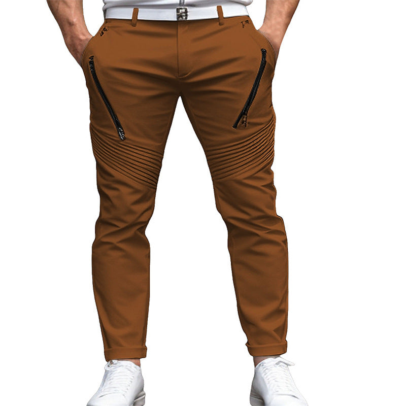 Pleated Slim Pencil Skinny Pants
