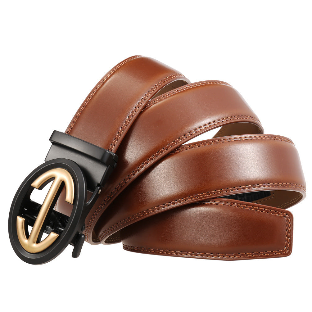 Two-layer Cowhide Automatic Buckle