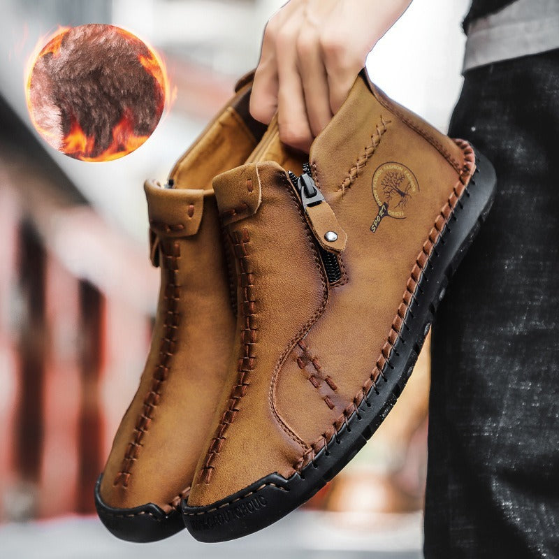 High-top Handmade Leather Boots