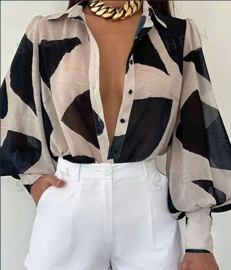 Lantern Sleeve Blouse