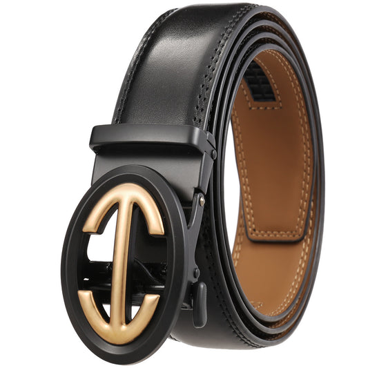 Two-layer Cowhide Automatic Buckle