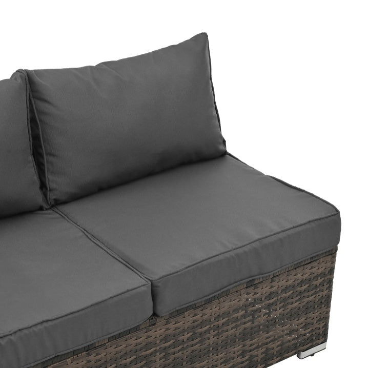 Outdoor Seasonal 4 Set Wicker Furniture With Tempered Glass Table