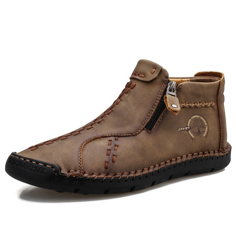 High-top Handmade Leather Boots