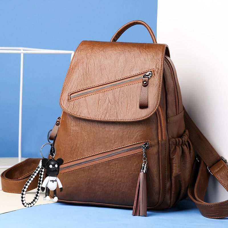 Pu Soft Leather Casual Backpack