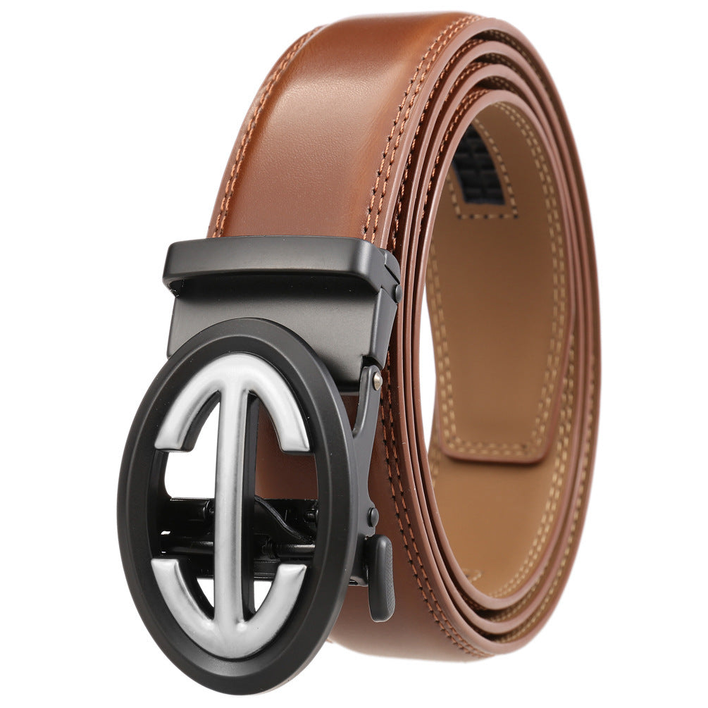 Two-layer Cowhide Automatic Buckle