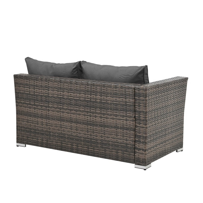 Outdoor Seasonal 4 Set Wicker Furniture With Tempered Glass Table